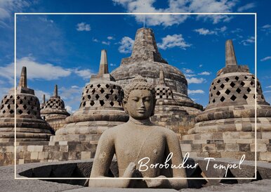 Postkarte Borobudur Tempel