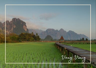 Postkarte Vang Vieng