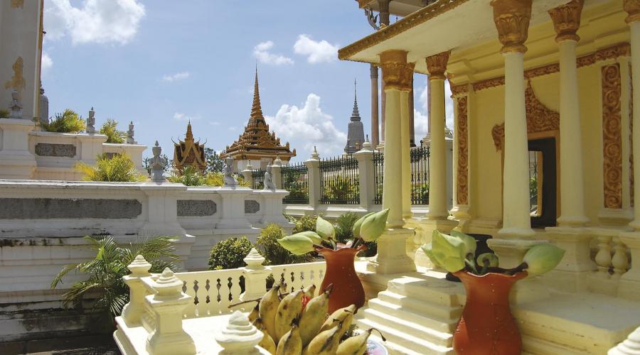 Auf dem Gelände des Königspalasts von Phnom Penh