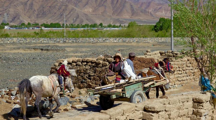 Bauern in Tibet