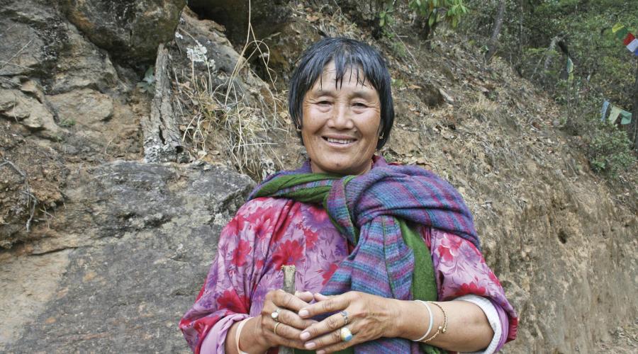 bhutanische Pilgerin