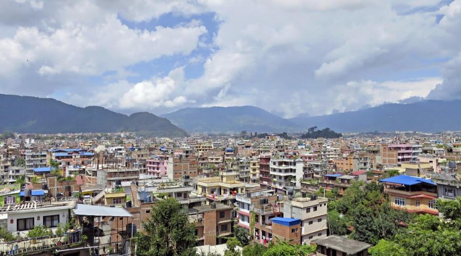 Blick über die Dächer von Kathmandu