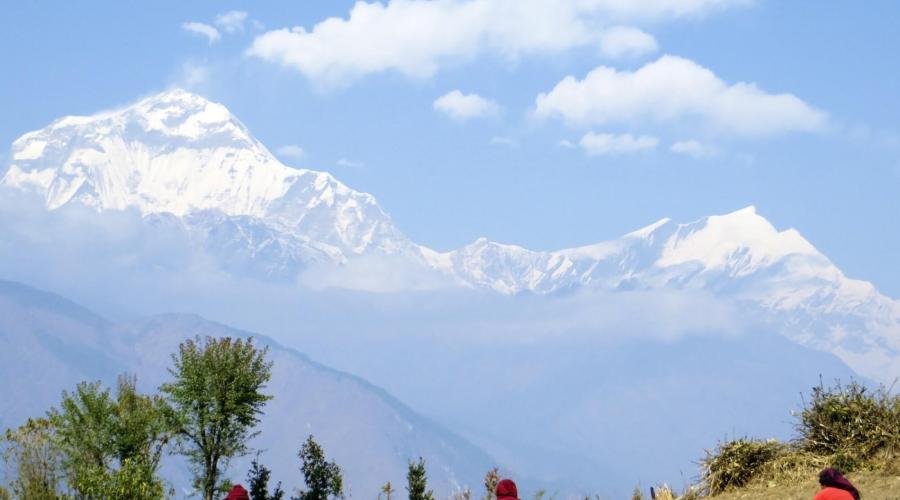 Dhaulagiri-Panorama in Shikha beim Aufstieg von Tatopani nach Ghorepani