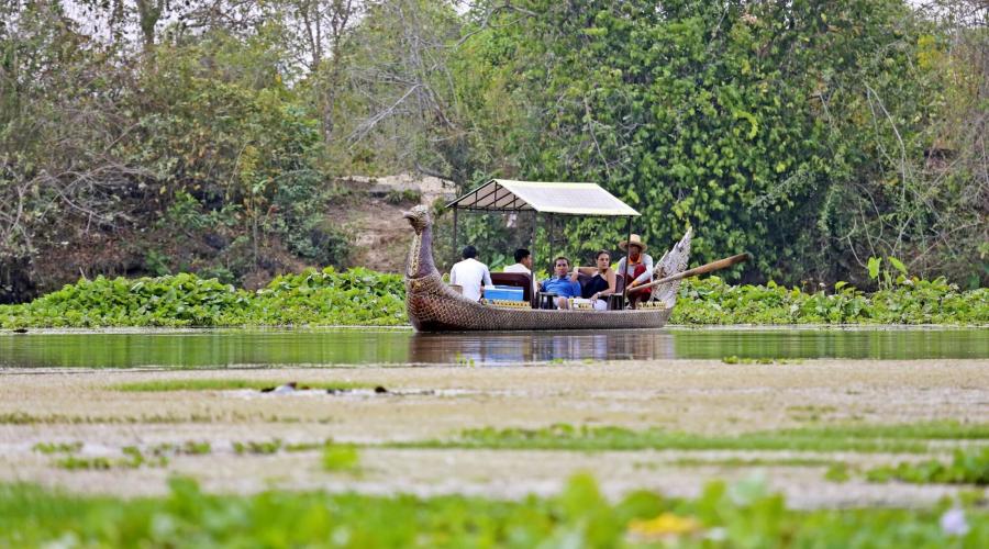 Fahrt mit dem Kong-Kear-Boot über den Prasat Chhrong