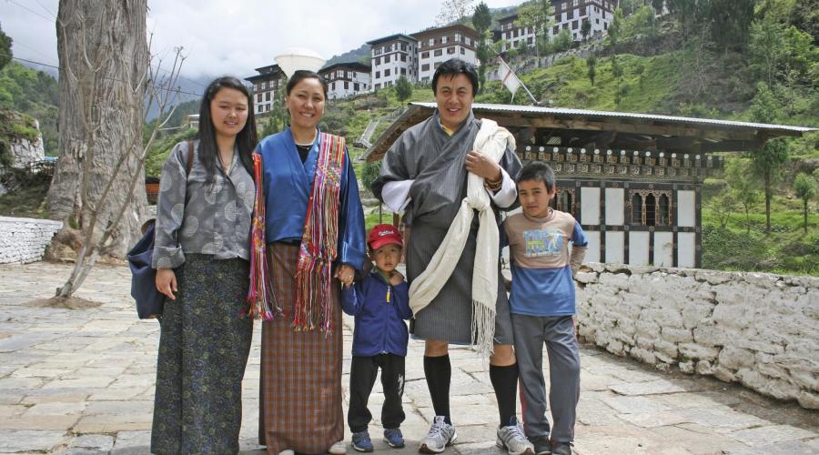 Familie in Trongsa