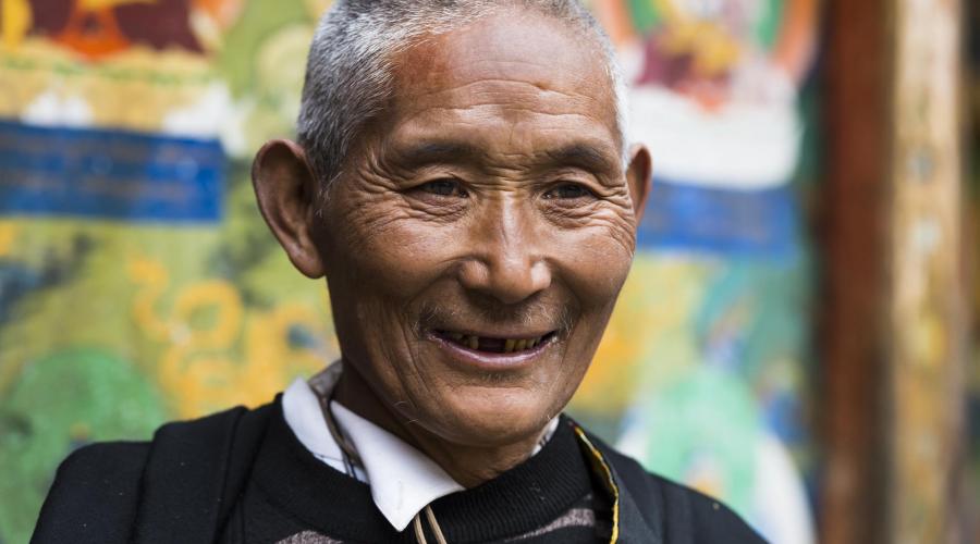 Freundliche Begegnung in Tibet