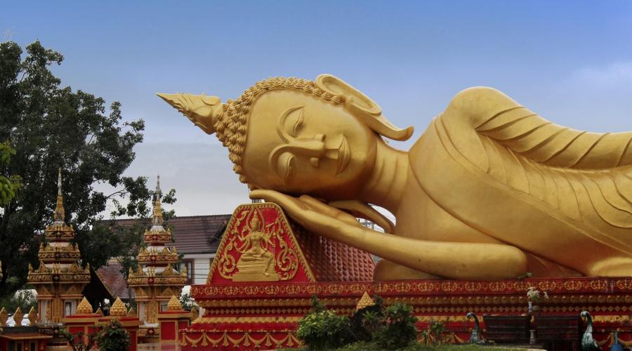 Großer liegender Buddha in Vientiane