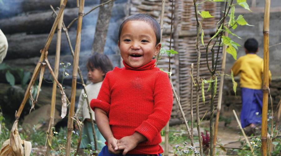 Kinderlachen in Sikkim