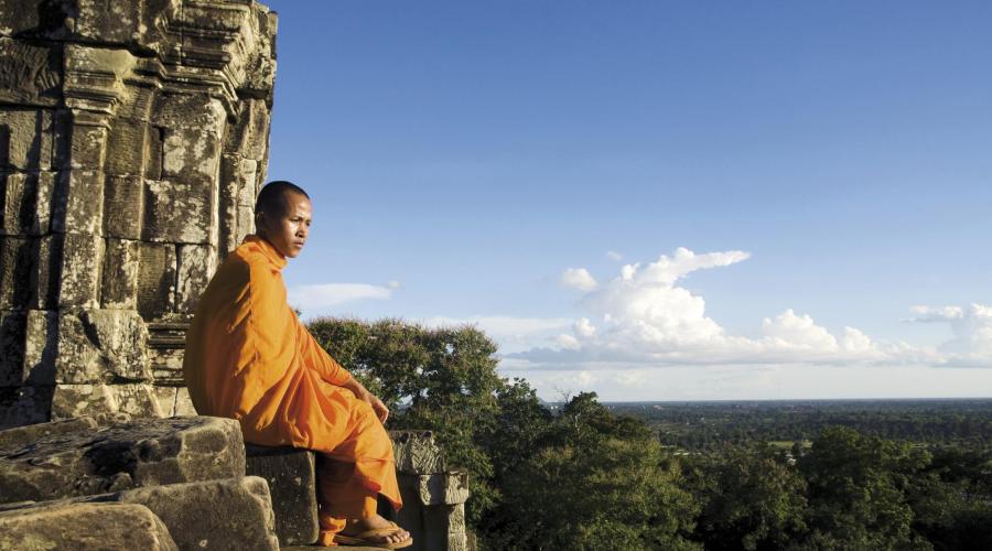 Mönch in Angkor