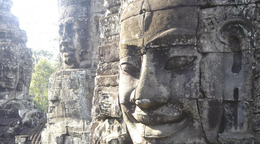 Portrait im Bayon Tempel