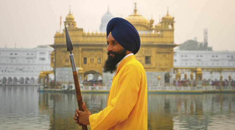 Sikh-Wärter am Goldenen Tempel