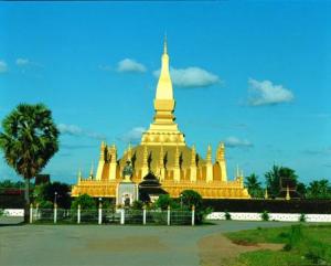 Buddhistischer Stupa Pha That Luang